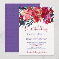 Mariage de bouquet de pivoine rouge Aquarelle