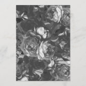 Invitation Mariage de bouquet de roses en or noir (Dos)