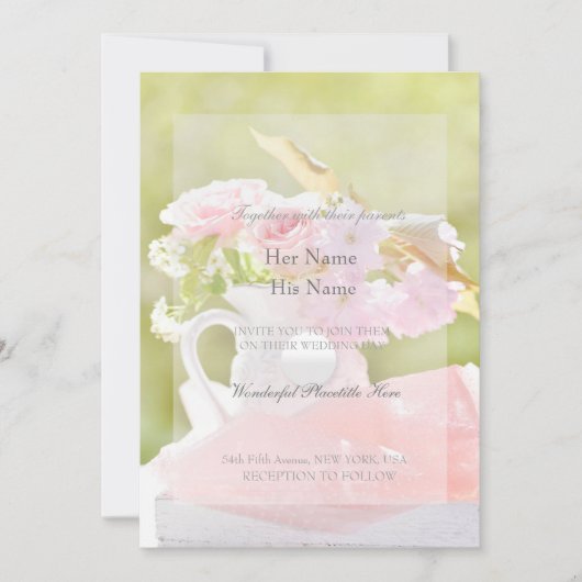 Invitation Mariage de bouquet Fleur de Printemps frais (Devant)