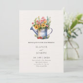 Invitation Mariage de bouquet floral (Debout devant)