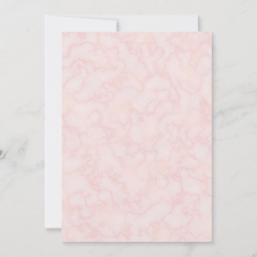 Invitation Mariage de bouquet rose pâle (Dos)