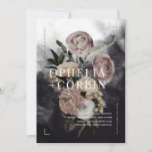 Invitation Mariage de bouquet Smokey Dark Rose (Devant)