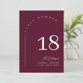 Invitation Mariage de Bourgogne moderne - Numéro de tableau (Debout devant)