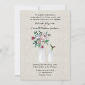 Invitation Mariage de bouteilles de lin et de lait d'inspirat (Devant)