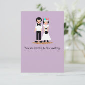 Invitation Mariage de bowling mariée et marié (Debout devant)