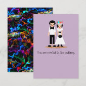 Invitation Mariage de bowling mariée et marié (Devant / Derrière)