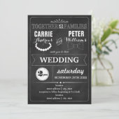Invitation Mariage de Bowties et Pearls (Debout devant)