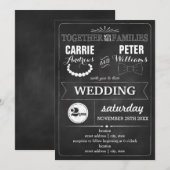 Invitation Mariage de Bowties et Pearls (Devant / Derrière)