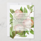 Invitation Mariage de branche de pomme aquarelle (Devant)