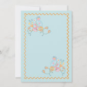 Invitation Mariage de broderie colorée (Dos)