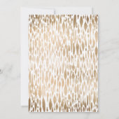 Invitation Mariage de brosse Abstrait or moderne (Dos)
