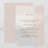 Invitation Mariage de brosse d'art Abstrait moderne (Devant / Derrière)