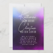 Invitation Mariage de brouillard violet Washed (Devant)