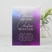 Invitation Mariage de brouillard violet Washed (Debout devant)