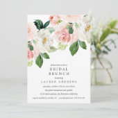 Invitation Mariage de Brunch de mariée Blush moderne (Debout devant)