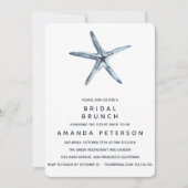 Invitation Mariage de Brunch nuptial de la Starfish bleue (Devant)