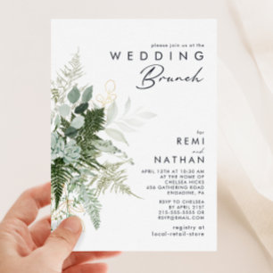 Invitation Mariage de Brunch pour la verdure et la