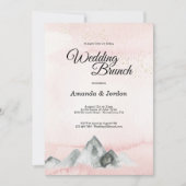 Invitation Mariage de Brunch Sunrise Rose (Devant)