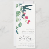INVITATION MARIAGE DE BUNCH DE FOLIAGE EUCALYPTUS ROSE VERT (Devant)