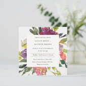 INVITATION MARIAGE DE BUNCH FLORAL BURGUNDY JAUNE CLAIR (Debout devant)