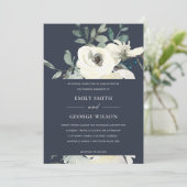 INVITATION MARIAGE DE BUNCH FLORAL FLORAL FLORALE MARINE IVOR (Debout devant)