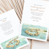 Invitation Mariage de bungalows surplombant la baie de Monteg