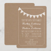 Invitation Mariage de Bunting Eyelet inspiré par le Stock de  (Devant / Derrière)
