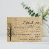 Invitation Mariage de Burlap et Birch Posh (Debout devant)