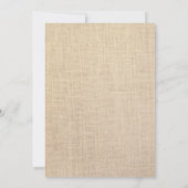 Invitation Mariage de Burlap Rustique pour ananas en or moder (Dos)