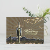 Invitation mariage de cactus de l'ouest russe (Debout devant)