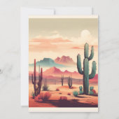 Invitation Mariage de Cactus du désert (Dos)