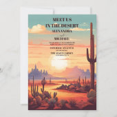 Invitation Mariage de Cactus du désert (Devant)