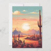 Invitation Mariage de Cactus du désert (Dos)