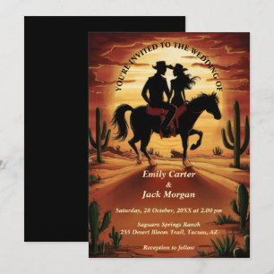 Invitation Mariage de Cactus du désert