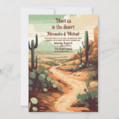 Invitation Mariage de Cactus du désert (Devant)