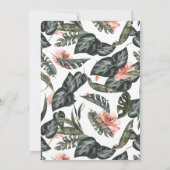 Invitation Mariage de cadrage de Coral Tropics moderne (Dos)