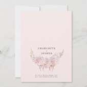 Invitation Mariage de cadre Brown Boho rose moderne (Dos)