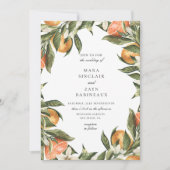 Invitation Mariage de cadre d'agrumes botaniques Orange Grove (Devant)