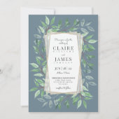 Invitation Mariage de cadre de bois (Devant)