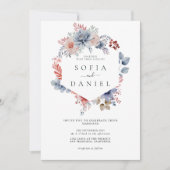 Invitation Mariage de cadre de fleurs Whisperer d'aquarelle (Devant)