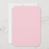 Invitation Mariage de cadre de monogramme de roses roses lavé (Dos)