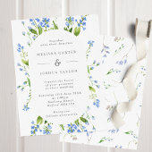 Invitation Mariage de cadre de pilule bleu bleu français Airy