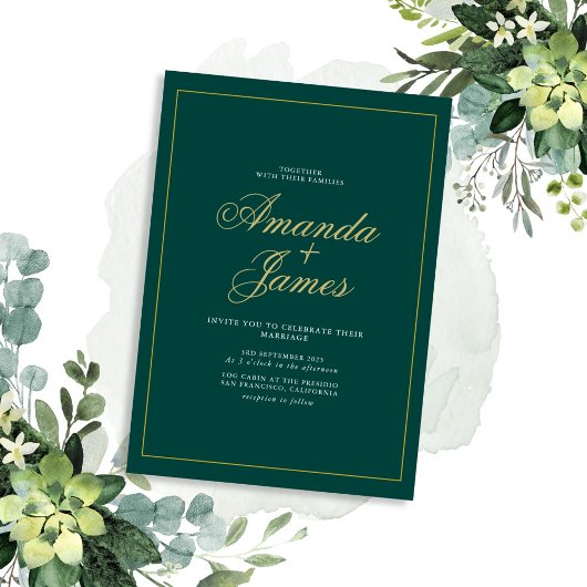 Invitation Mariage de cadre écologique