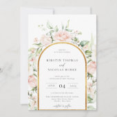 Invitation Mariage de cadre en arc floral et botanique (Devant)