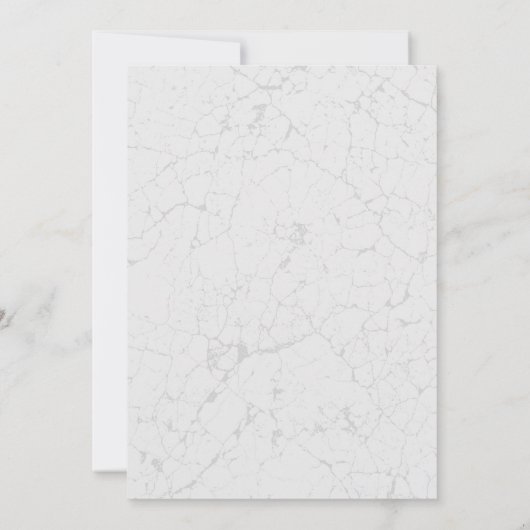 Invitation Mariage de cadre en or blanc et marbre blanc (Dos)