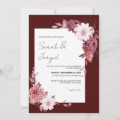 Invitation Mariage de cadre Fleurs d'automne (Devant)