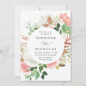 Invitation Mariage de cadre floral à ressort (Devant)