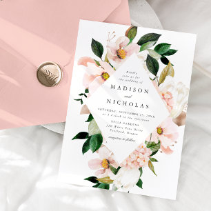 Invitation Mariage de cadre floral à ressort