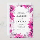 Invitation Mariage de cadre floral brillant (Devant)