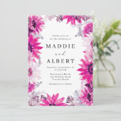 Invitation Mariage de cadre floral brillant (Debout devant)